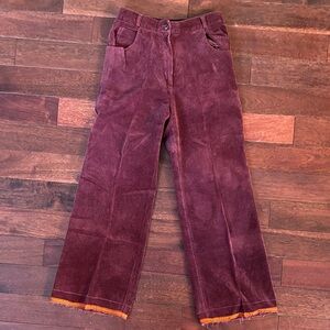 Vintage Parachute Corduroy Wide Leg High Waist Pants